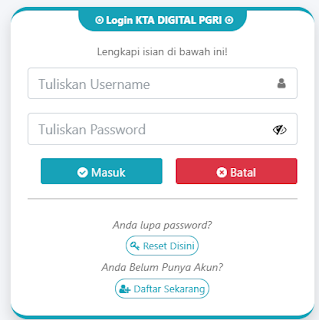 Register PGRI Rajabasa - Persatuan Guru Republik Indonesia Cabang Rajabasa
